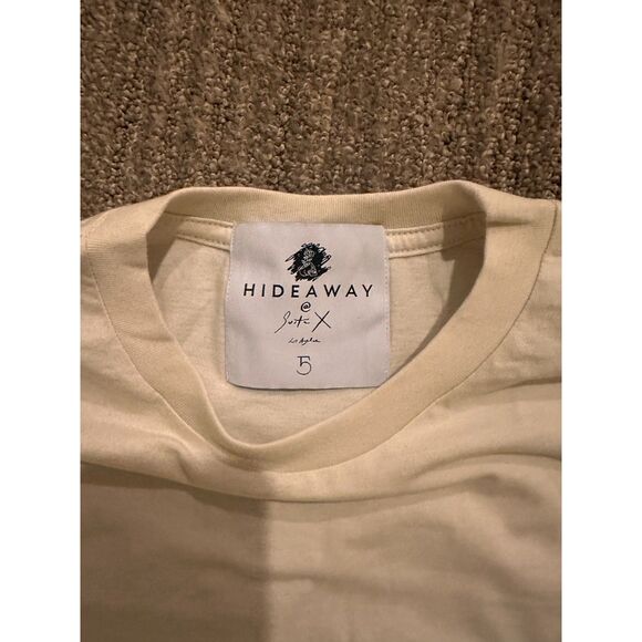 Dr. Woo - Hideaway @ Suite X Los Angeles -Palm Trees T - Size 5 (2XL) Cream - Picture 4 of 6